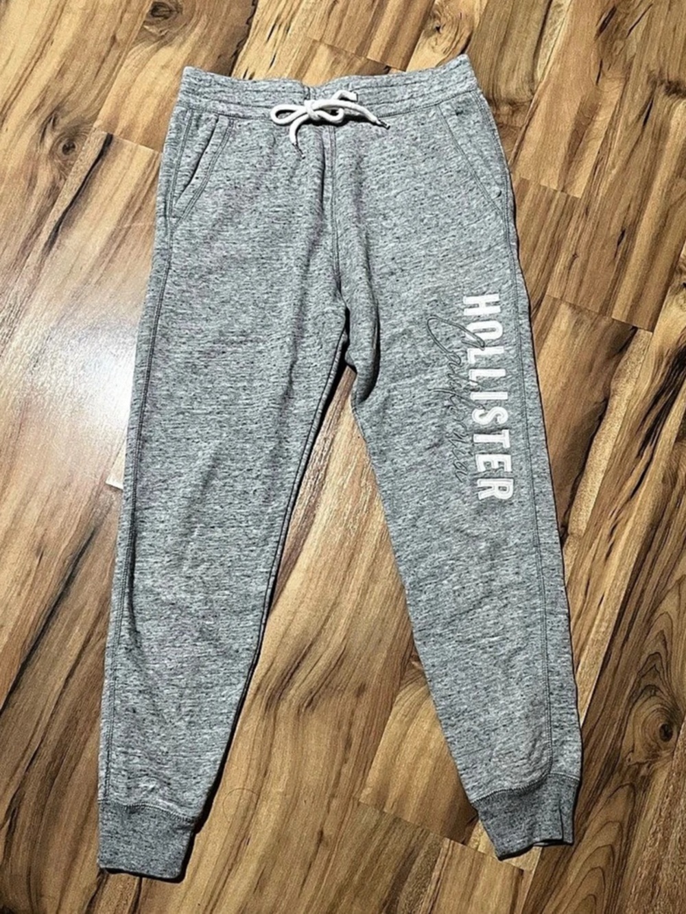 Hollister Co In It For Everyone Grey Fleece Joggers Sweatpants Graphic Logo XS